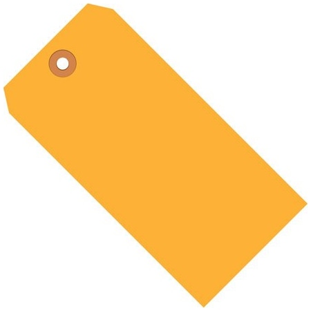 Bsc Preferred 3 1/4 x 1 5/8'' Fluorescent Orange 13 Pt. Shipping Tags, 1000PK BUY00015425